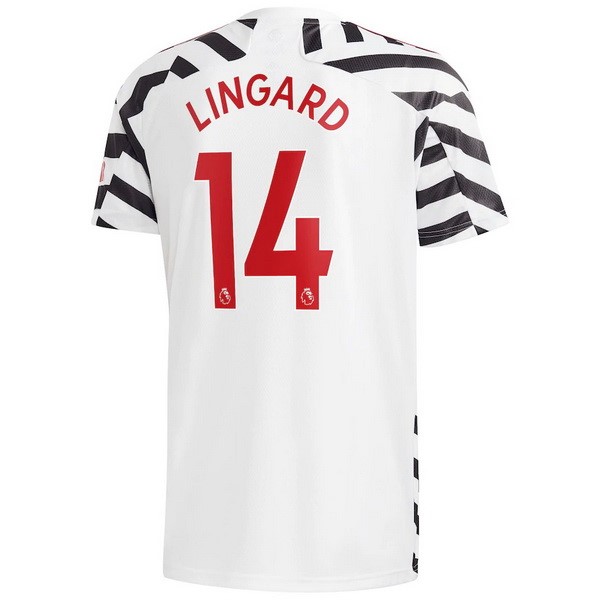 Camiseta Manchester United NO.14 Lingard 3ª Kit 2020 2021 Blanco